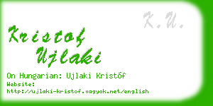 kristof ujlaki business card