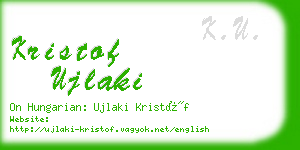 kristof ujlaki business card